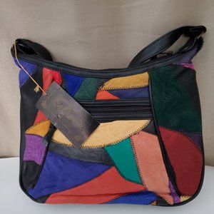 New La Covina Patchwork leather bag with matching purse